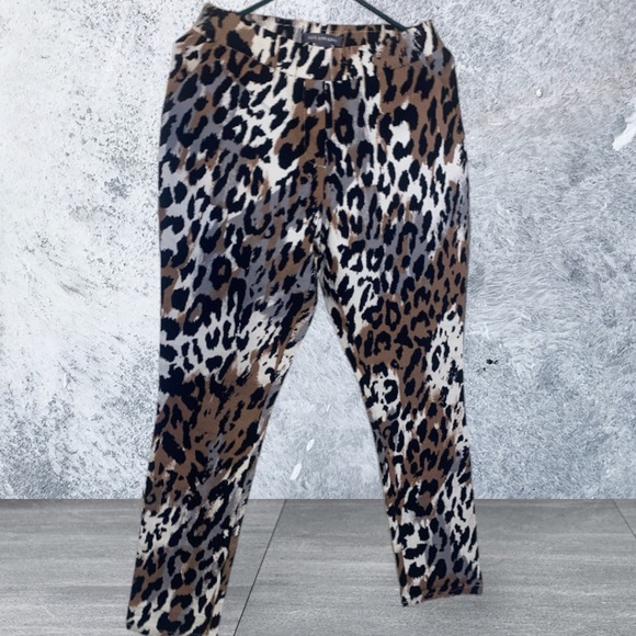 Multicolored Print Cigarette Slack Pant - Picture 1 of 2